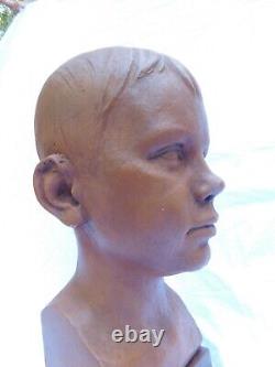 Child Bust 1930s Signed Barbieri Musée Grévin / Art Deco
