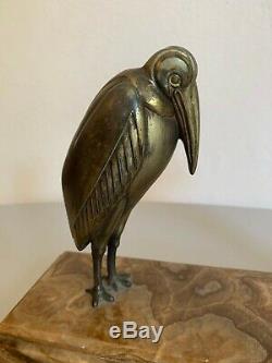 Chiparus Sculpture Statue Art Deco Regulates Girls And Marabou Signed