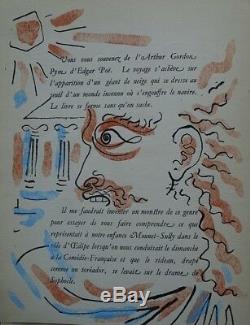 Cocteau Jean Portrait Of Mounet Sully 16 Gouache Original Drawings # 1945