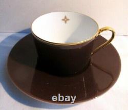 Coffee Cup + Brown Saucer, Or Star Signed Louis Vuitton Made In France N°2