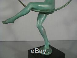 Dancer Naked Sculpture Ancient Art Deco Signed Briand Max Le Verrier