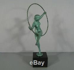 Dancer Naked Sculpture Ancient Art Deco Signed Briand Max Le Verrier