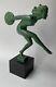Dancer On Disc Art Deco 1930 By Garcia Max Le Verrier Socle Marble M1211