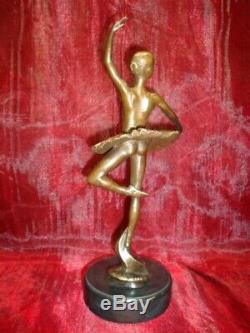Dancer Statue Sculpture Art Deco Style Art Nouveau Bronze Massive Sign