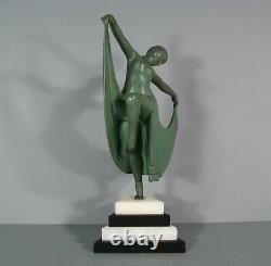 Dancer Woman Sculpture Art Deco Regulates Signed Gilbert Statue Louise Brooks