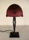 Daum Nancy Art Deco Lamp In Wrought Iron And Shells Signed 1925/1930