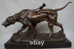 Dog Animalier Hunting Style Art Deco Style Art Nouveau Bronze Statue Sculpture