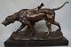 Dog Animalier Hunting Style Art Deco Style Art Nouveau Bronze Statue Sculpture