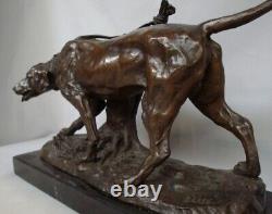 Dog Animalier Hunting Style Art Deco Style Art Nouveau Bronze Statue Sculpture