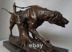 Dog Animalier Hunting Style Art Deco Style Art Nouveau Bronze Statue Sculpture