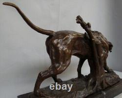 Dog Animalier Hunting Style Art Deco Style Art Nouveau Bronze Statue Sculpture