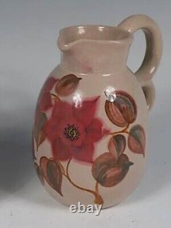 Double-handled pitcher in earthenware, signed Simone LARRIEU Art Deco 1930 1940