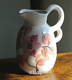 Double-handled pitcher in earthenware, signed Simone LARRIEU Art Deco 1930 1940