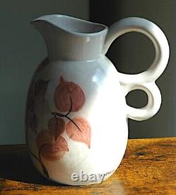 Double-handled pitcher in earthenware, signed Simone LARRIEU Art Deco 1930 1940