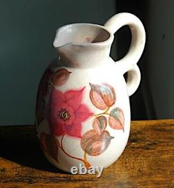 Double-handled pitcher in earthenware, signed Simone LARRIEU Art Deco 1930 1940