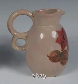 Double-handled pitcher in earthenware, signed Simone LARRIEU Art Deco 1930 1940