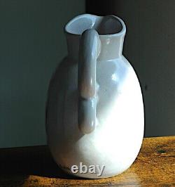 Double-handled pitcher in earthenware, signed Simone LARRIEU Art Deco 1930 1940