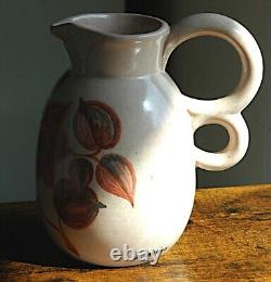 Double-handled pitcher in earthenware, signed Simone LARRIEU Art Deco 1930 1940