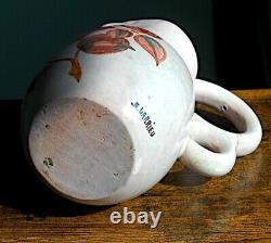 Double-handled pitcher in earthenware, signed Simone LARRIEU Art Deco 1930 1940