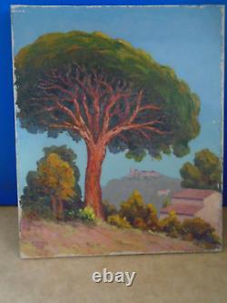 EVENING EFFECT. IN GASSIN. VAR. Signed ED. STAHL 1937. ALSATIAN PAINTER. OIL/WOOD