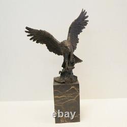 Eagle Bird Animal Sculpture Statue Art Deco Art Nouveau Style Bronze