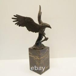 Eagle Bird Animal Sculpture Statue Art Deco Art Nouveau Style Bronze