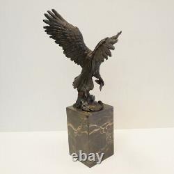 Eagle Bird Animal Sculpture Statue Art Deco Art Nouveau Style Bronze