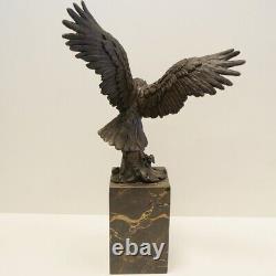 Eagle Bird Animal Sculpture Statue Art Deco Art Nouveau Style Bronze