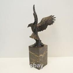 Eagle Bird Animal Sculpture Statue Art Deco Art Nouveau Style Bronze