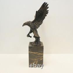 Eagle Bird Animal Sculpture Statue Art Deco Art Nouveau Style Bronze