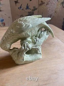 Earthenware sculpture Art Deco Period The Parrot Signed Auguste Adrien Leduc