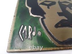 Enamel Painting On Engraved Steel Mime Marceau Signed By Raoul Cardo Saban Irigaray
