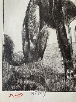 Engraving Art Deco Black Panther Black Panther Signed Paul Jouve