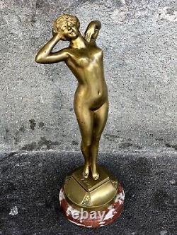 Female Bronze First Frisson Louis Oury (1867-1940)