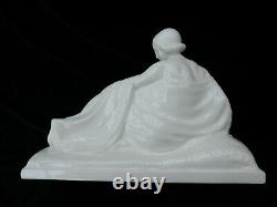 Former Ceramic Art Deco 1930 Signed R. A. Philippe Sculpture Naked Woman