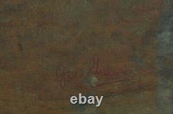 Former Vietnam Indochina Lacquer Panel Signed Thanh Lê Landscape Mekong Rare