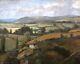 Framed Landscape Painting Of The Loire Valley Vineyards By Jean Adrien Mercier Art Deco