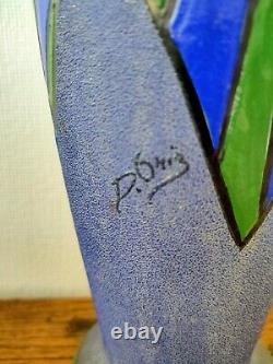 French Art Deco Vase Signed In Partnership With Daum In The 1930s