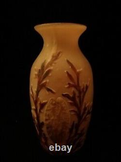 Frosted Glass Vase By Legras Art Deco Circa 1900