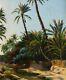 Gaston Delpard Orientalist Painting Canvas Landscape Oil Palm Tunisia Tozeur