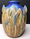 Glazed Stoneware Vase Signed Metenier Art Deco Mid Century Vintage Antique