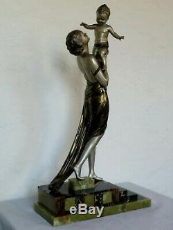 Great Statue Art Deco Signed Uriano (cipriani) 1930