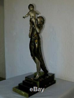 Great Statue Art Deco Signed Uriano (cipriani) 1930