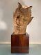 Head Of Faun, Studio Plaster Signed Madeleine Bonnet, Year 1929