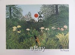 Henri Rousseau Virgin Forest Landscape Lithographie Original Signed # 1976