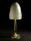 Hettier Vincent & Lamp Art Deco Bronze & Tulip Glass Pressed Signed In 1930