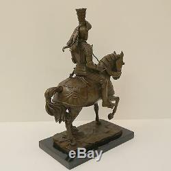 Horse Statue Knight Armor Style Art Deco Art Nouveau Bronze Massif If