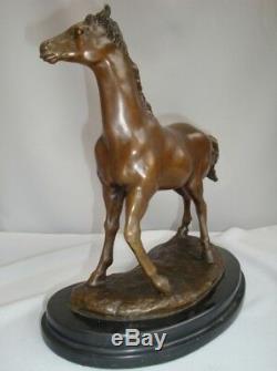 Horse Statue Style Art Deco Art Nouveau Bronze Massive Sign