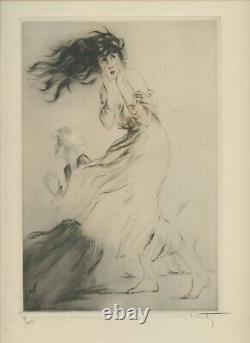 Icart Louis Engraving 1917 Signed in Pencil Num/250 Handsigned Etching Art Deco