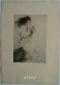 Icart Louis Engraving 1917 Signed in Pencil Num/250 Handsigned Etching Art Deco